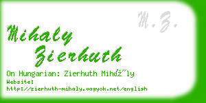 mihaly zierhuth business card